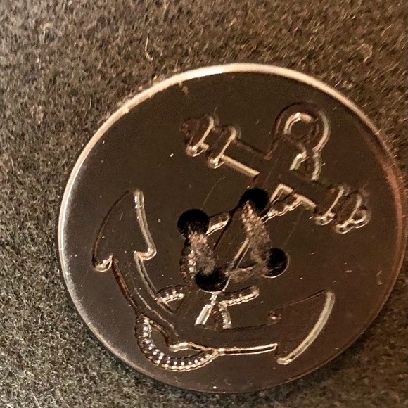 Merino Wool Pea Coat Black Size 14 - Picture 5 of 6